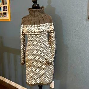 Fobya brown and white knit dress size L/XL